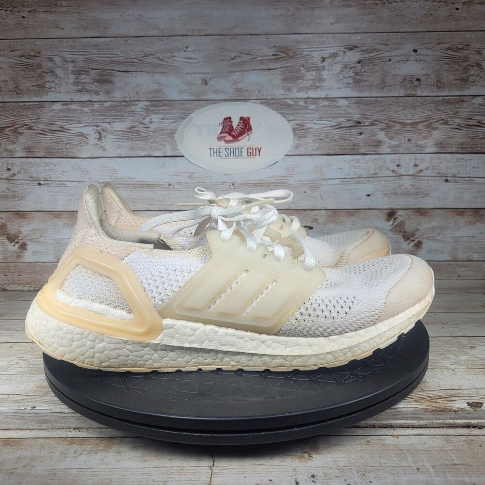 adidas Ultraboost 19.5 DNA Sneakers Womens 9 White Knit Breathable Running Shoes